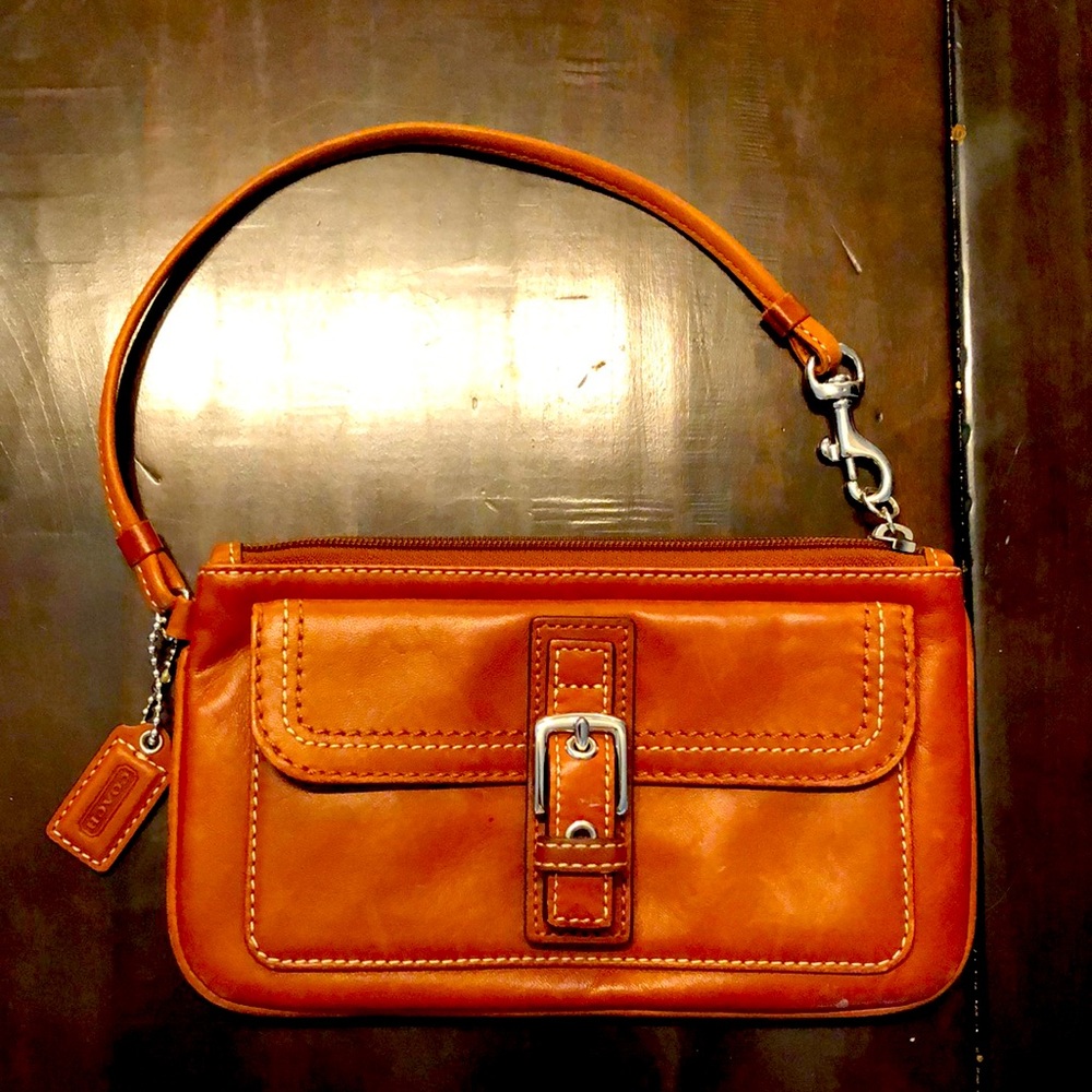 Brown leather Coach bag